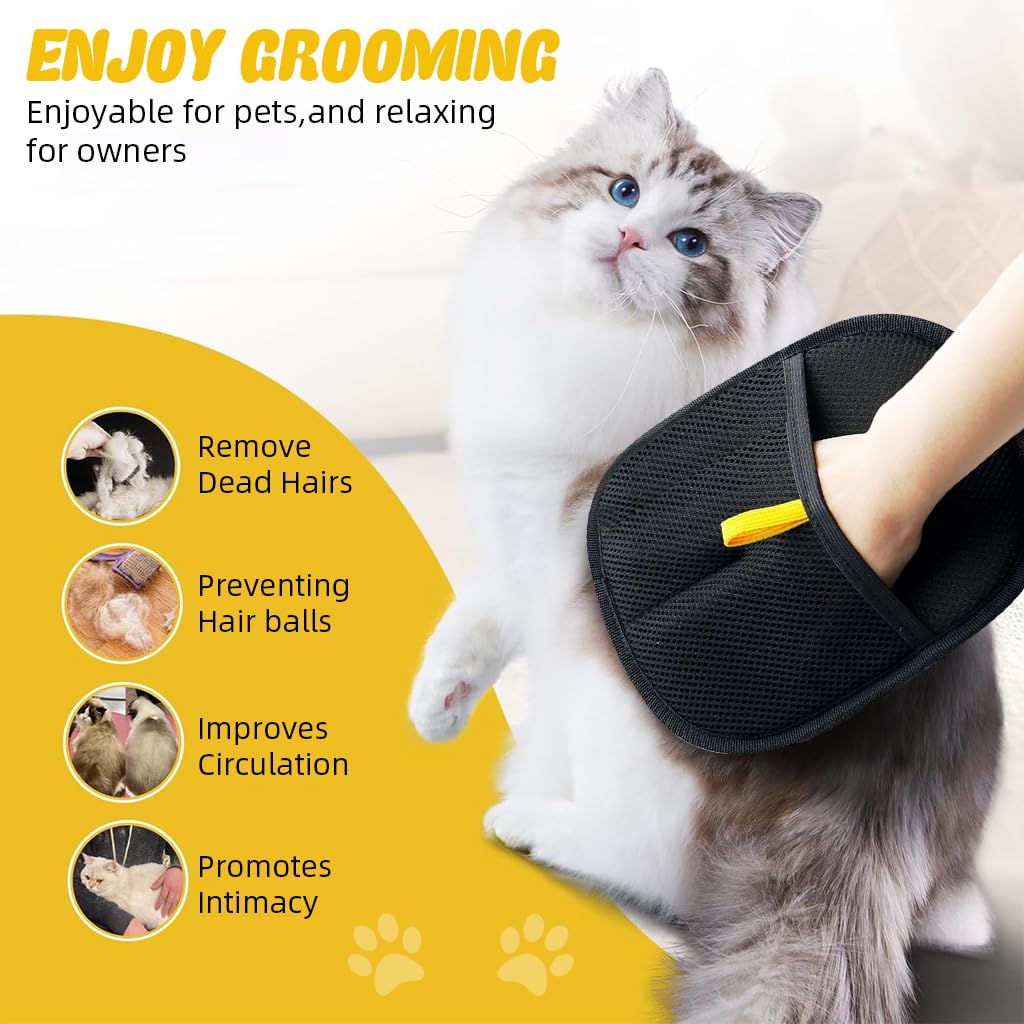 Pet Hair Removal Gloves Static Pet Hair Catcher Pet Hair Removal Mitt, 9.85x8.46inches