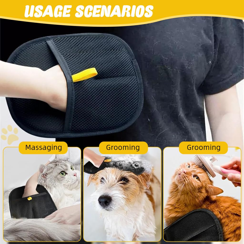 Pet Hair Removal Gloves Static Pet Hair Catcher Pet Hair Removal Mitt, 9.85x8.46inches