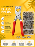 Heavy-Duty Snap Button Pliers Kit with Metal Snap Fasteners – DIY Sewing & Repair Tool Set