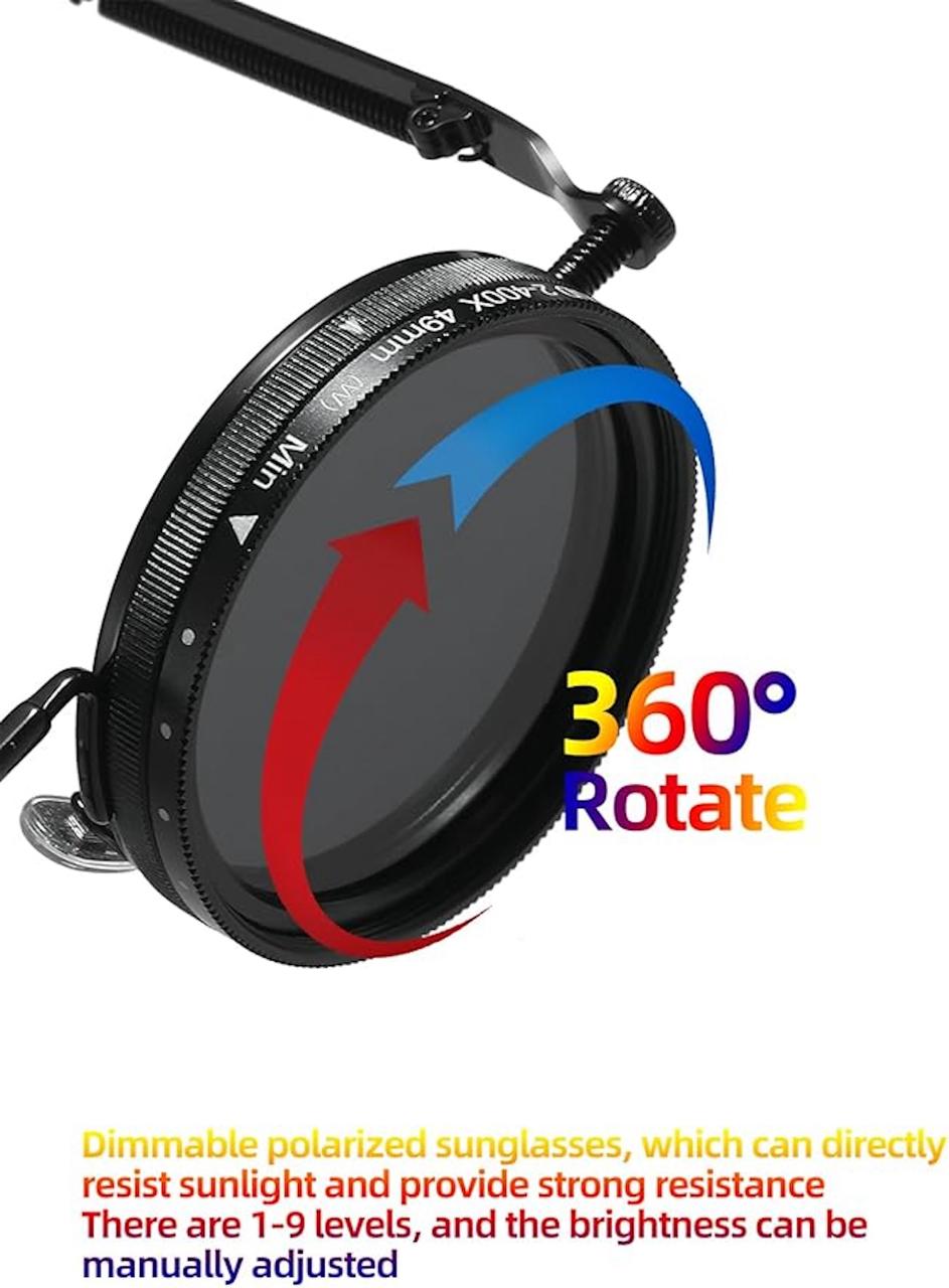 Adjustable Tint Sunglasses | 1-9 Gear Adjustable Polarized Sunglasses